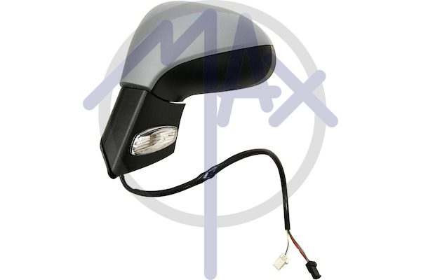 Specchietto retrovisore esterno sinistro, elettrico, calotta da verniciare, con freccia, ripiegabile elettricamente, vetro convesso cromato riscaldato