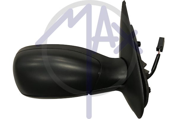 Specchietto retrovisore esterno destro, elettrico, calotta nera, con sensore temperatura, vetro convesso cromato riscaldato