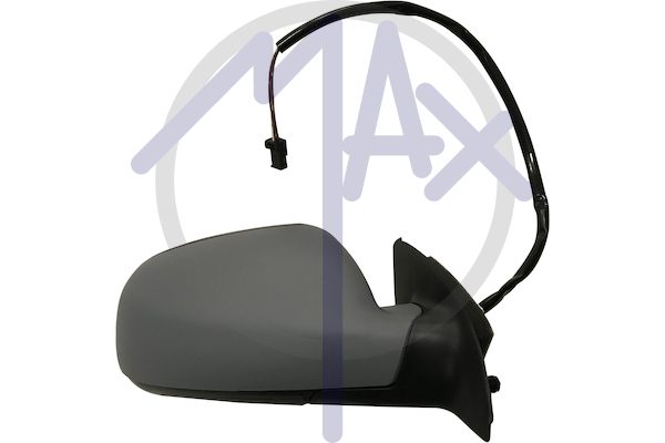 Right outer rear-view mirror, electric, cover to be painted, with temperature sensor, heated chrome convex glass