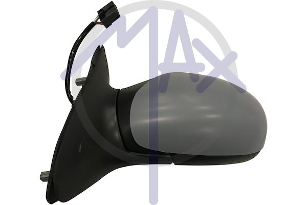 Specchietto retrovisore esterno sinistro, elettrico, calotta da verniciare, vetro asferico blu riscaldato
