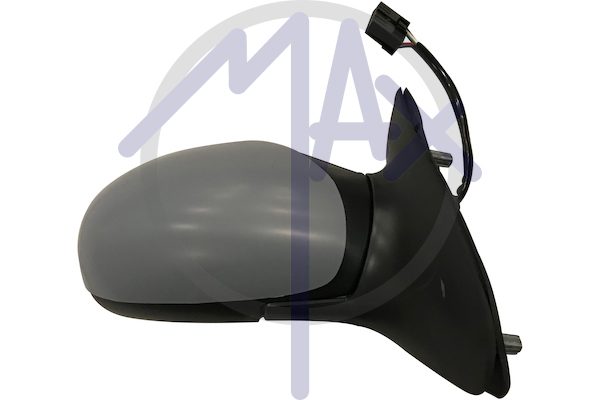 Specchietto retrovisore esterno destro, elettrico, calotta da verniciare, vetro convesso blu riscaldato