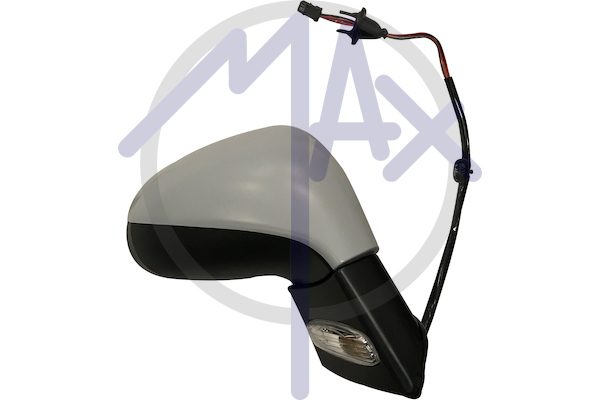 Specchietto retrovisore esterno destro, elettrico, calotta da verniciare, con freccia, con sensore temperatura, vetro convesso cromato riscaldato