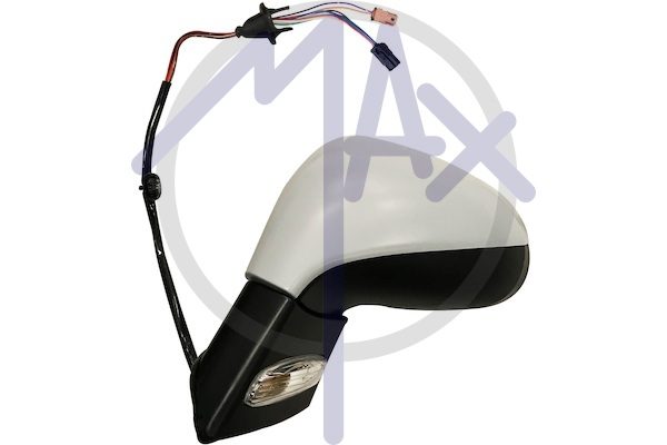 Specchietto retrovisore esterno sinistro, elettrico, calotta da verniciare, con freccia, ripiegabile elettricamente, vetro convesso cromato riscaldato