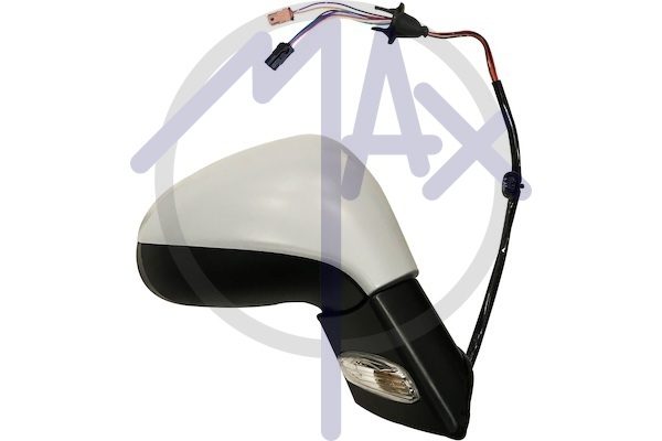 Specchietto retrovisore esterno destro, elettrico, calotta da verniciare, con freccia, ripiegabile elettricamente, con sensore temperatura, vetro convesso cromato riscaldato