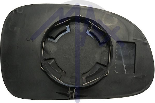 Left rear-view mirror glass, chrome aspherical