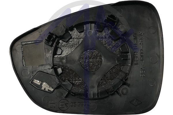 Right rear-view mirror glass, convex chrome, heated