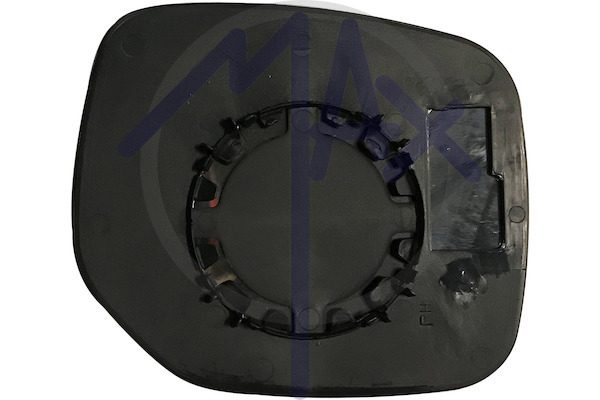 Rear-view mirror glass, left, convex chrome