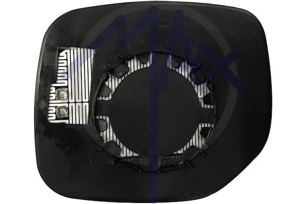 Right rear-view mirror glass, convex chrome, heated