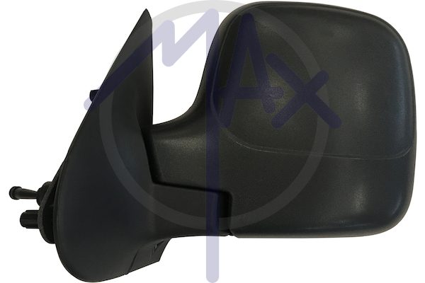 Exterior rear-view mirror, left, cable adjustment, black cover, convex chrome glass