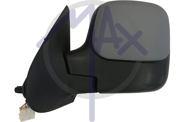 Exterior rear-view mirror, left, electric, cover for painting, heated convex chrome glass