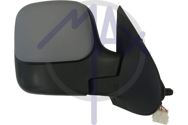 Exterior rear-view mirror, right, electric, cover for painting, heated convex chrome glass