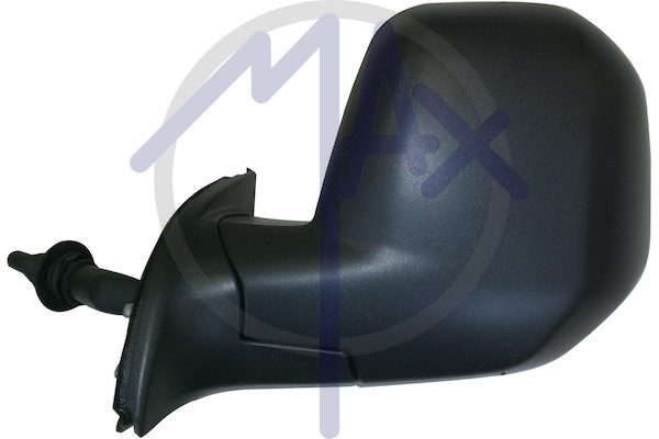 Exterior rear-view mirror, left, cable adjustment, black cover, convex chrome glass
