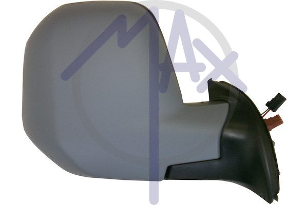 Right outer rear-view mirror, electric, cover to be painted, with temperature sensor, heated chrome convex glass