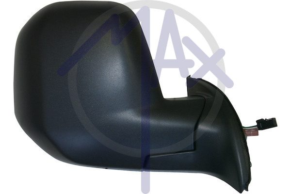 Specchietto retrovisore esterno destro, elettrico, calotta nera, con sensore temperatura, vetro convesso cromato riscaldato