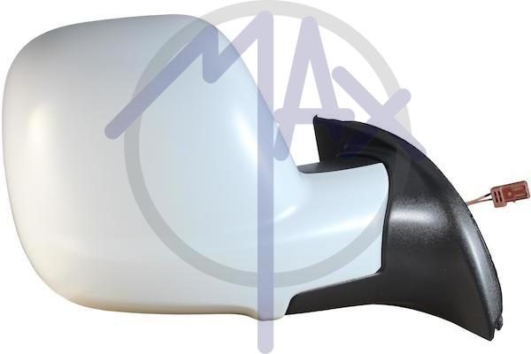 Specchietto retrovisore esterno destro, elettrico, calotta da verniciare, ripiegabile elettricamente, con sensore temperatura, vetro convesso cromato riscaldato