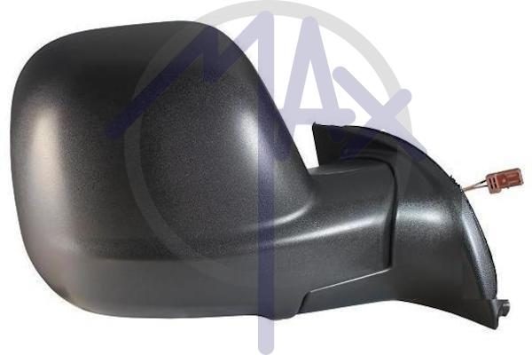 Specchietto retrovisore esterno destro, elettrico, calotta nera, con sensore temperatura, vetro convesso cromato riscaldato