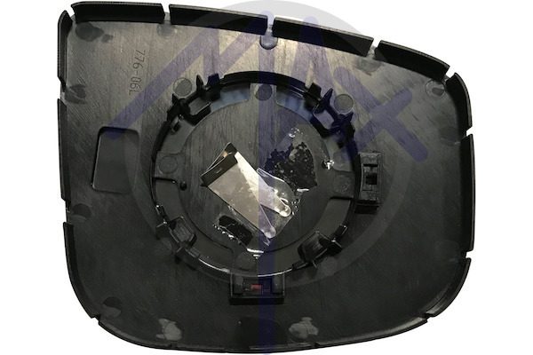 Rear-view mirror glass, right, convex chrome