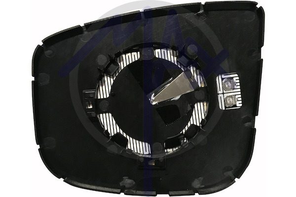Left rear-view mirror glass, convex chrome, heated