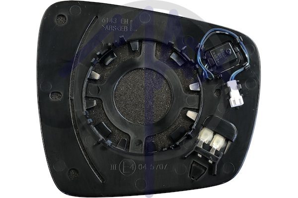 Rear-view mirror glass left, heated chrome aspherical, with BLIS system (blind spot)