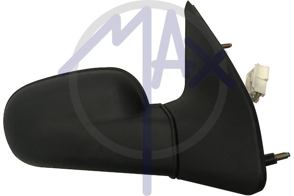 Exterior rear-view mirror right, electric, black cap, convex chrome heated glass