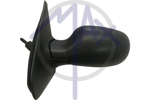 Exterior rear-view mirror left, cable adjustment, black cap, aspherical chrome glass