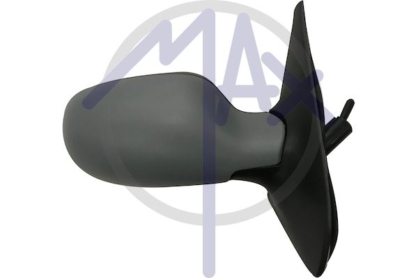 Exterior rear-view mirror, right, cable adjustment, cover for painting, convex chrome glass