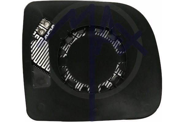 Left rear-view mirror glass, convex chrome, heated