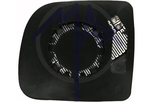 Right rear-view mirror glass, convex chrome, heated