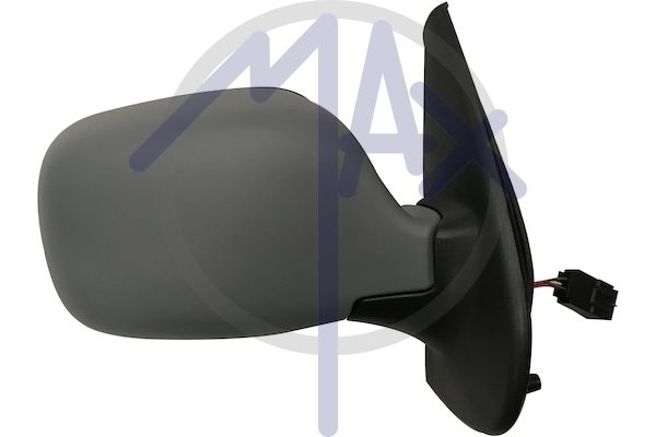 Specchietto retrovisore esterno destro, elettrico, calotta da verniciare, vetro asferico cromato riscaldato