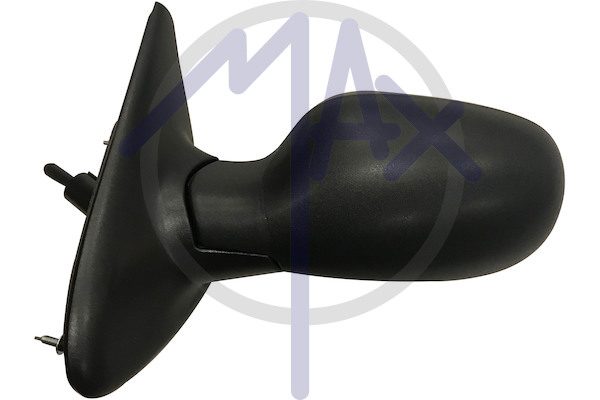 Exterior rear-view mirror left, cable adjustment, black cap, aspherical chrome glass