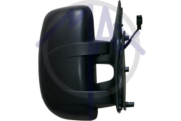 Specchietto retrovisore esterno destro, elettrico, calotta nera, con sensore temperatura, vetro convesso cromato riscaldato, doppio vetro