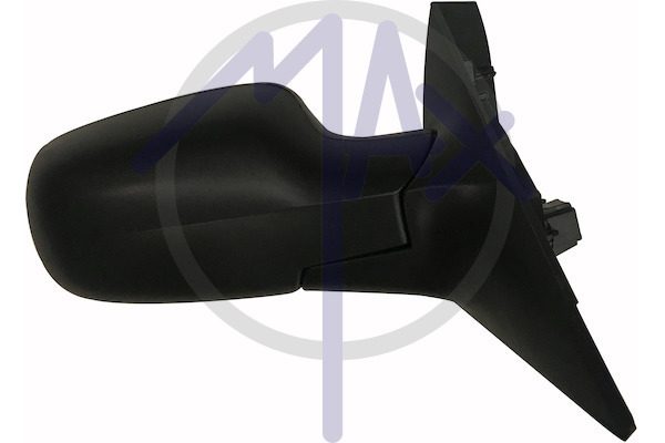 Specchietto retrovisore esterno destro, elettrico, calotta nera, ripiegabile elettricamente, con sensore temperatura, vetro convesso cromato riscaldato, 9 pin