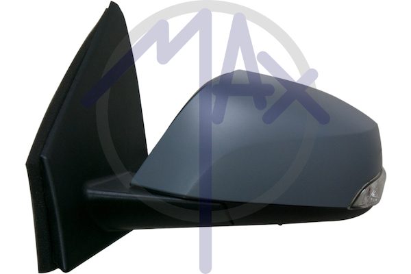 Specchietto retrovisore esterno sinistro, elettrico, calotta da verniciare, con freccia, con sensore temperatura, vetro asferico cromato riscaldato, 5 porte, 9 pin