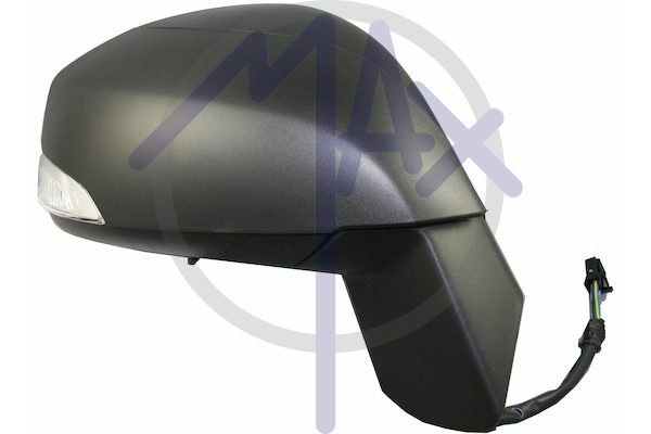 Specchietto retrovisore esterno destro, elettrico, calotta da verniciare, con freccia, vetro convesso cromato riscaldato, 7 pin