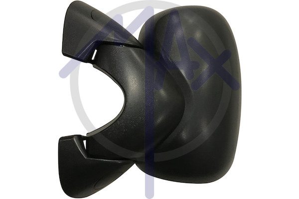Specchietto retrovisore esterno sinistro, elettrico, calotta nera, vetro convesso cromato riscaldato, doppio vetro