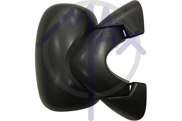 Specchietto retrovisore esterno destro, elettrico, calotta nera, con sensore temperatura, vetro convesso cromato riscaldato, doppio vetro