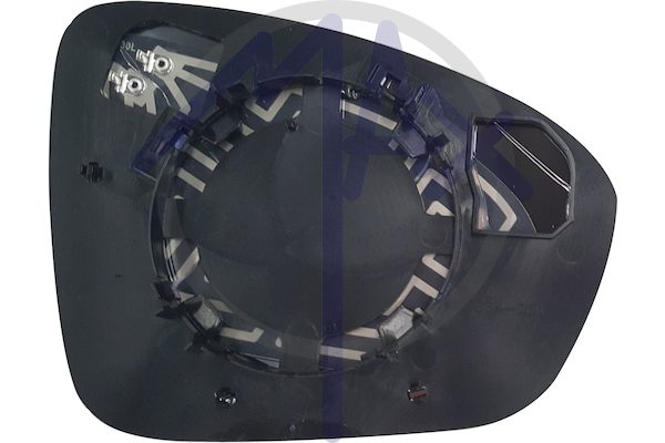 Left rear-view mirror glass, aspherical chrome, heated
