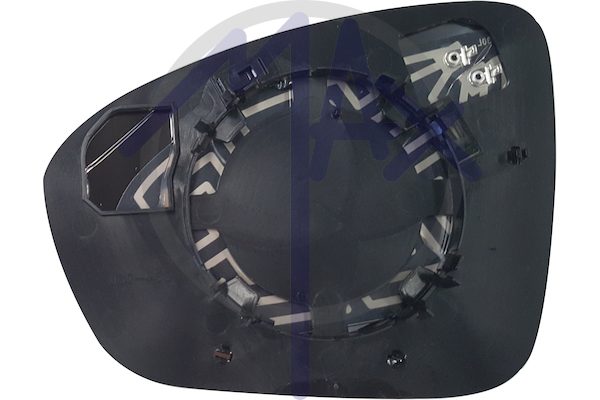 Right rear-view mirror glass, convex chrome, heated