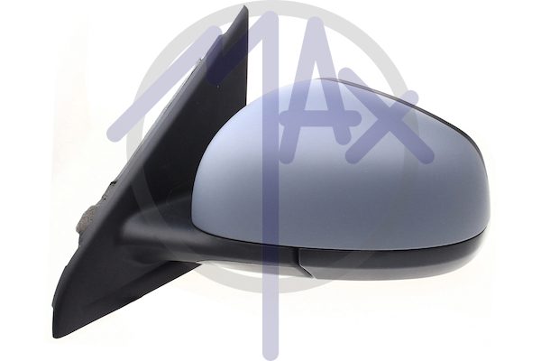 Left outer rear-view mirror, cable adjustment, cover to be painted, chrome aspherical glass