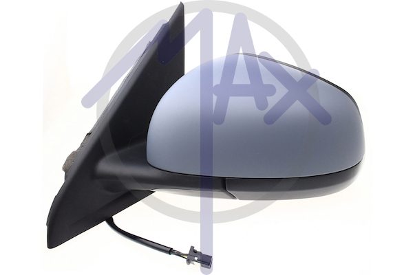 Exterior rear-view mirror left, electric, cap to be painted, aspherical chrome heated glass, 5 pin