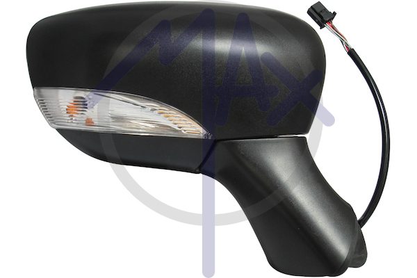 Specchietto retrovisore esterno destro, elettrico, calotta da verniciare, con freccia, con sensore temperatura, vetro convesso cromato riscaldato, 9 pin