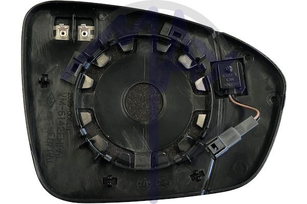 Rear-view mirror glass left, heated chrome aspherical, with BLIS system (blind spot)