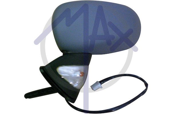 Specchietto retrovisore esterno sinistro, elettrico, calotta da verniciare, con freccia bianca, vetro asferico cromato riscaldato