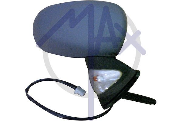 Specchietto retrovisore esterno destro, elettrico, calotta da verniciare, con freccia bianca, con sensore temperatura, vetro convesso cromato riscaldato