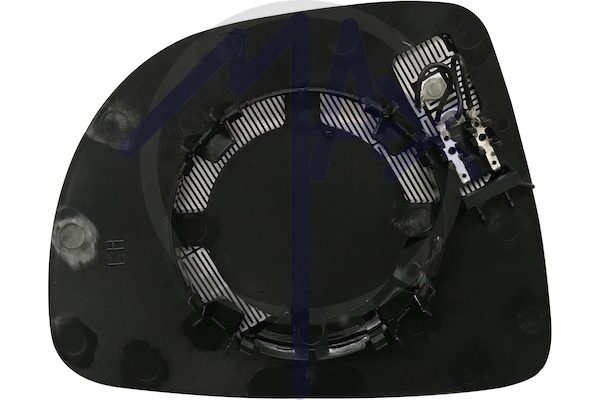 Right rear-view mirror glass, convex chrome, heated
