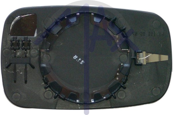Rear-view mirror glass, right, convex chrome
