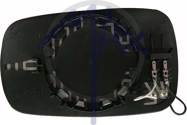 Right rear-view mirror glass, convex chrome, heated