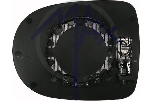Right rear-view mirror glass, convex chrome, heated