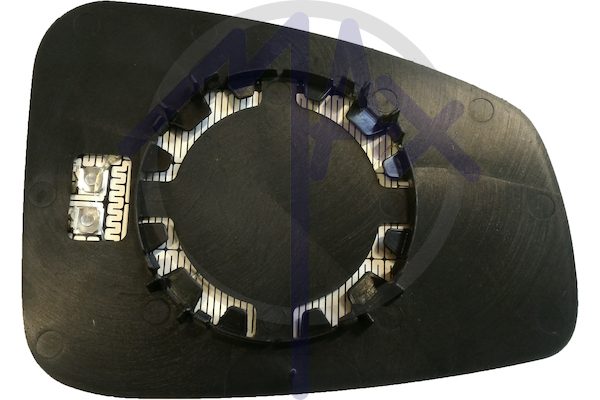 Left rear-view mirror glass, aspherical chrome, heated