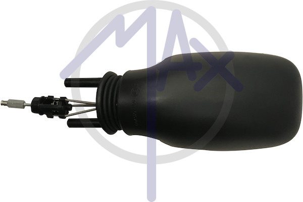Exterior rear-view mirror, left, cable adjustment, black cover, convex chrome glass